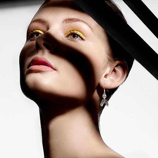 Wholesale Halloween Exaggerated Personality Heart Thoracic Ear Hook Earrings