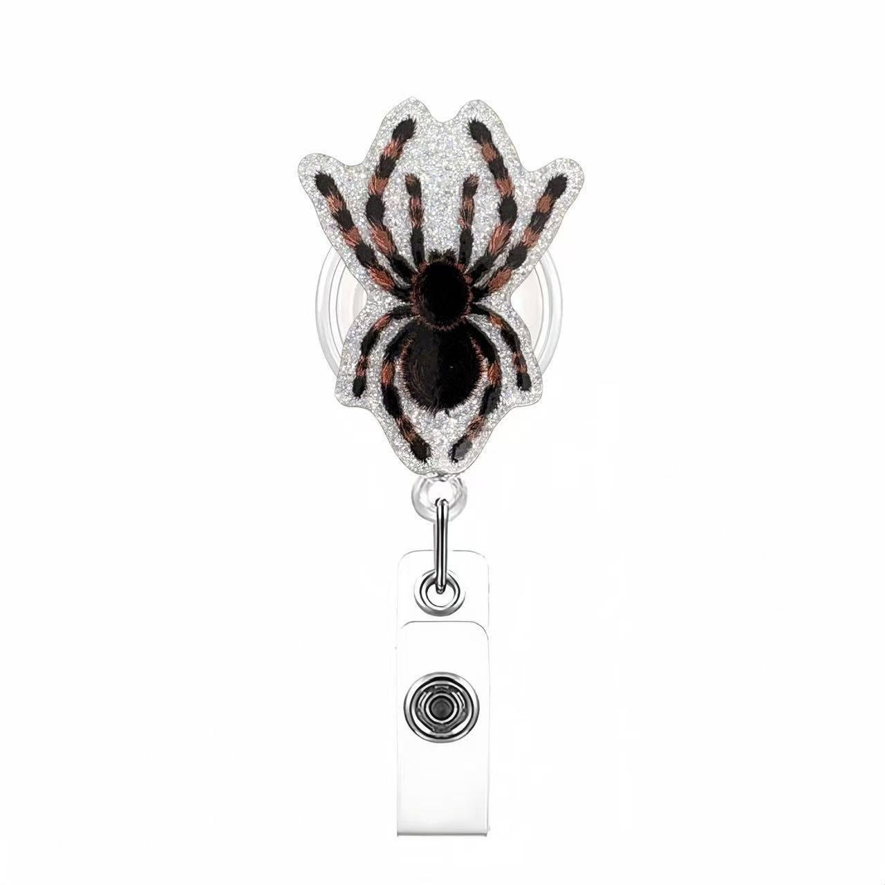 Wholesale Acrylic Retractable Badge Reel Lanyard  Pumpkin Design Nurse ID Card Holder Fashion Accessory Boutique Resale