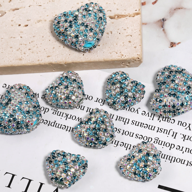 Wholesale 5pcs Water Diamond Love Diamond Ball DIY Acrylic Straight Hole Bead Accessories ACC-BDS-BLG008