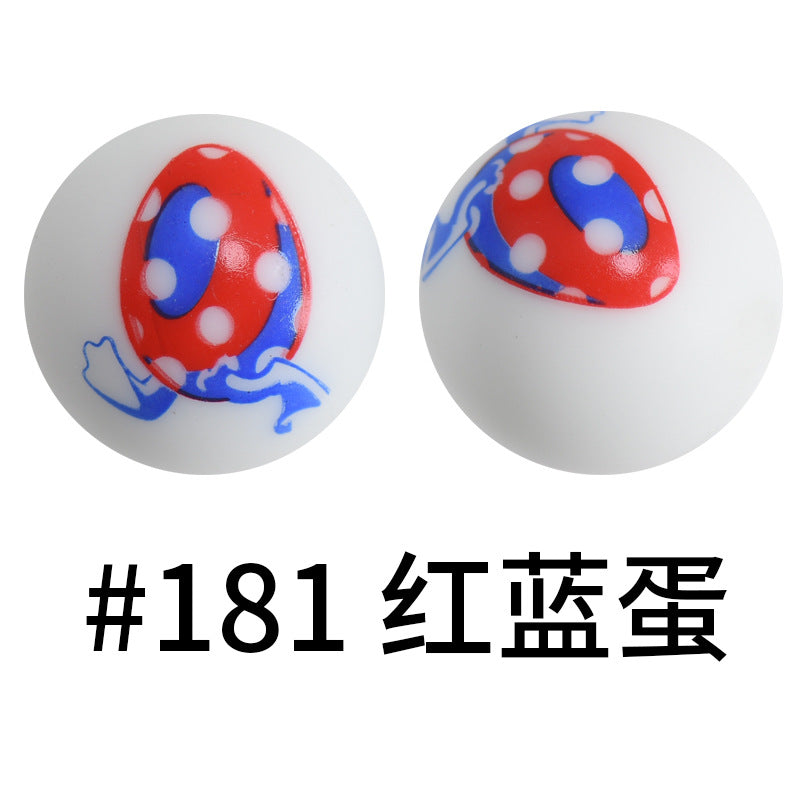 Wholesale 50pcs Western Style Leopard Skull Color Aztec Printed Silicone Balls Beads ACC-BDS-HeSheng005