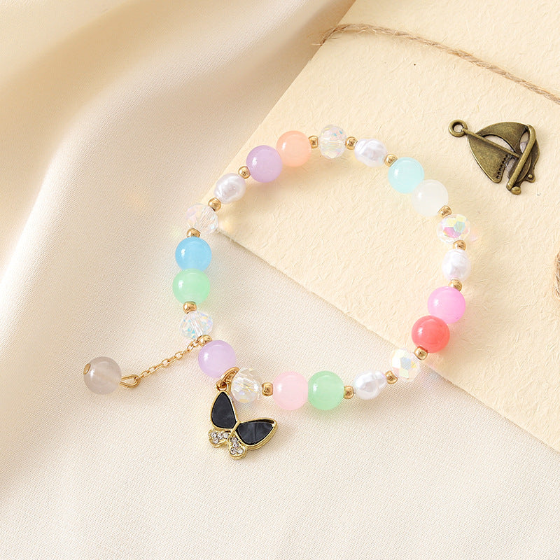 Wholesale Butterfly Crystal Glass Bracelet ACC-BT-YiL004