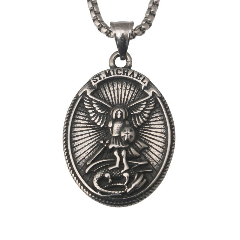Wholesale Men' s Vintage Stainless Steel Skull Pendant