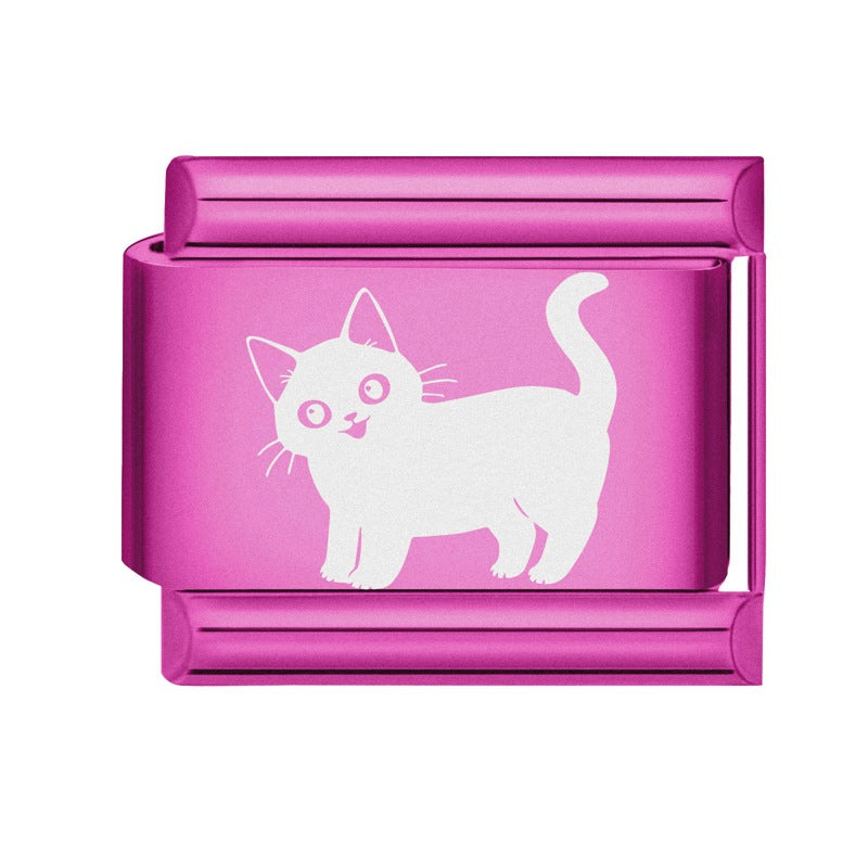 Wholesale 9mm Italian Charm Starter Bracelets DIY square Single Section Creative Stainless Steel Composable Bracelet