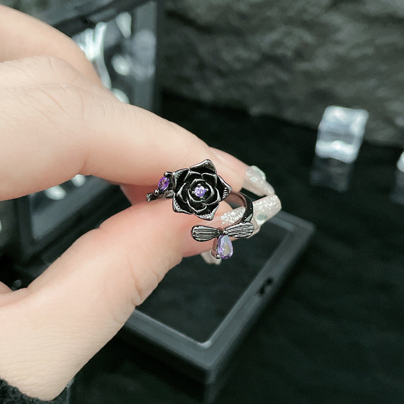 Wholesale  Rose Flower Opening Ring