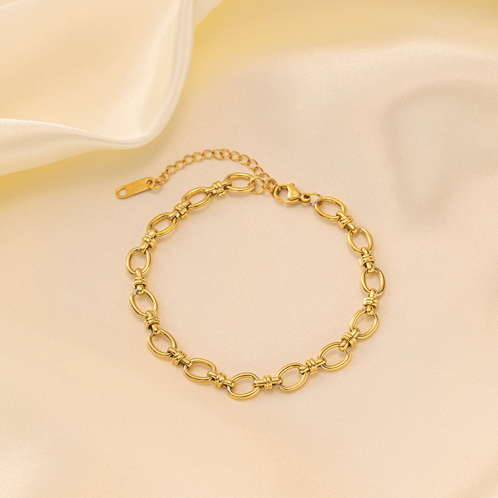 Wholesale Stainless Steel Gold Bracelet ACC-BT-QiYun005