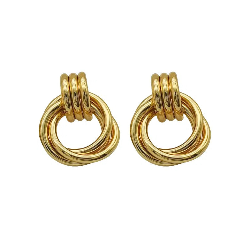 Wholesale Geometric Multi-layer  Titanium Steel  Earrings