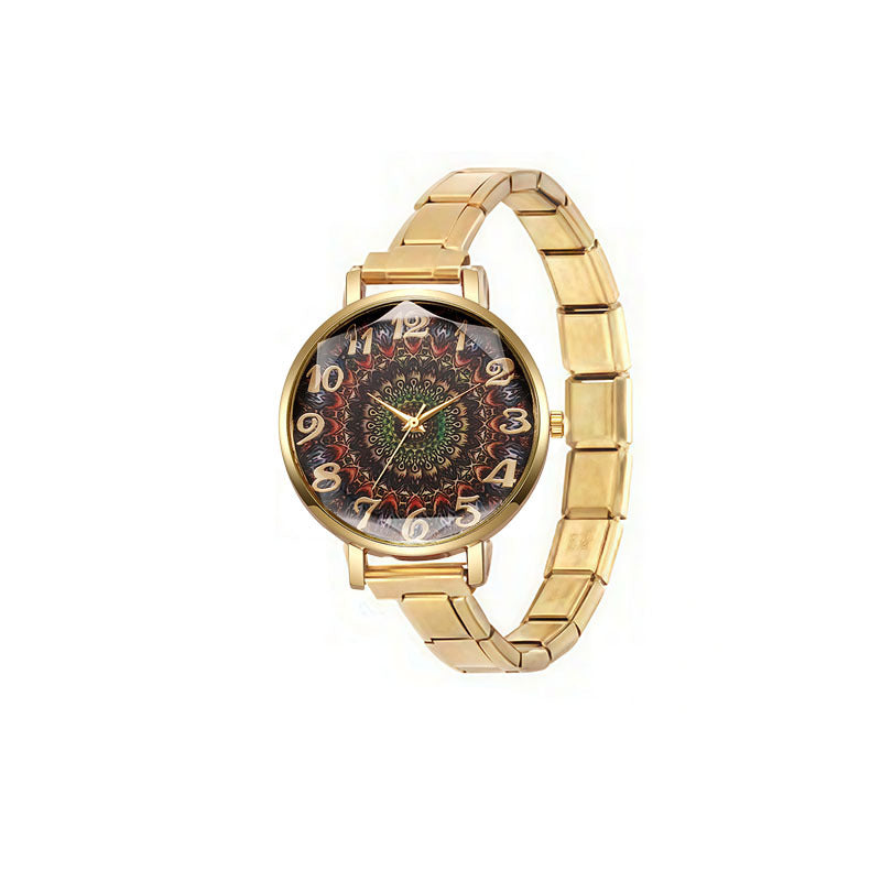 Wholesale Foreign Trade Colorful Bohemian Style Italian Modular Watch,  Ins-Style Stainless Steel Watch,  Women' s Dial Student Quartz Watch