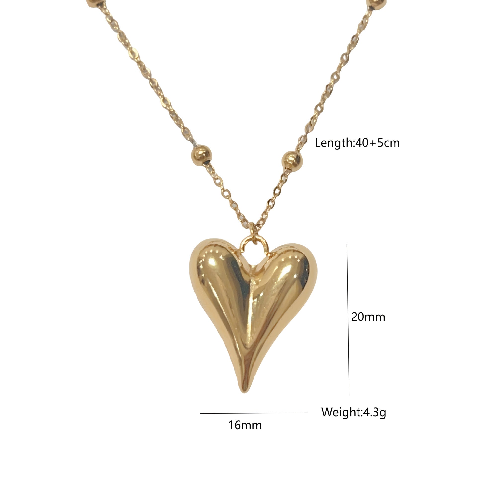 Wholesale stainless steel moon love pepper pendant  clavicle chain