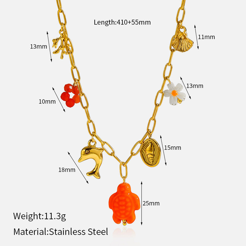 Wholesale Ocean Style Series Stainless Steel Necklace