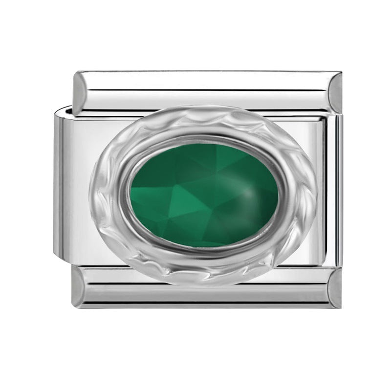 Wholesale Italian modular bracelet 9mm DIY splicing detachable simple pattern stainless steel combinable bracelet