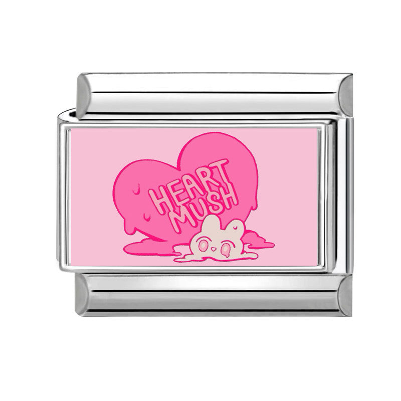 Wholesale 9mm Italian Charm Starter Bracelets DIY Heart Series Stainless Steel Composable Bracelet