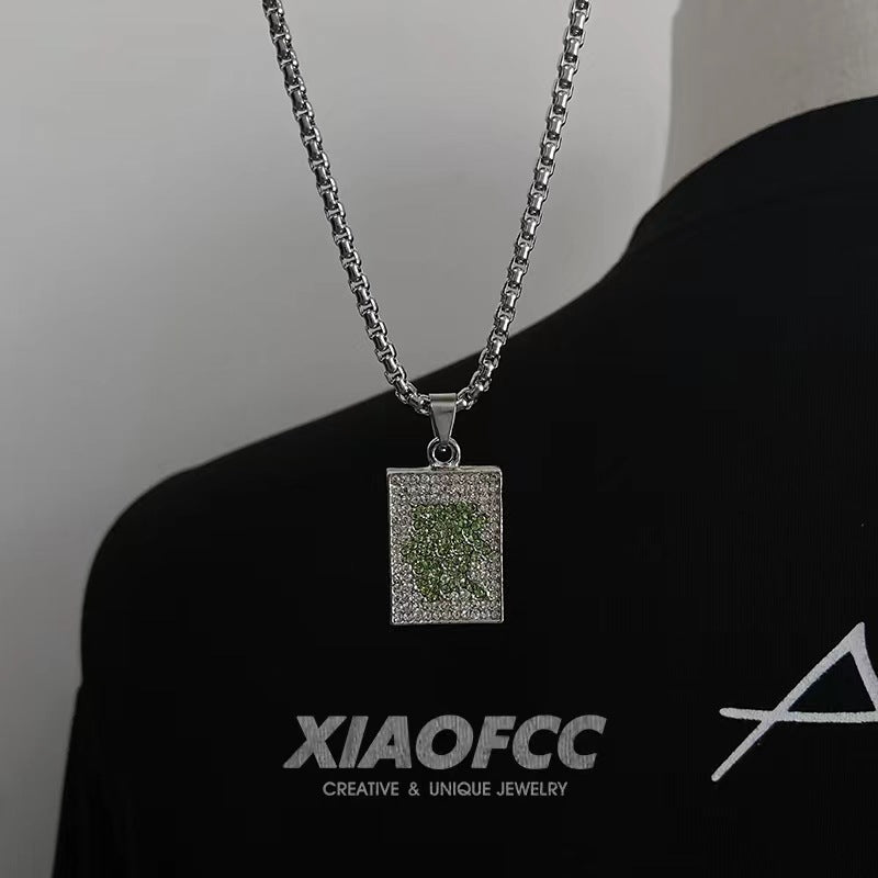 Wholesale Vintage Dot Diamond Circle Long Necklace