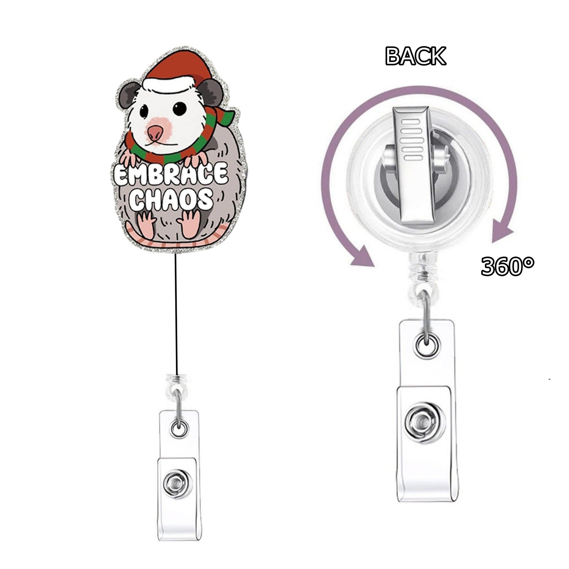 Wholesale  10pcs Christmas Cute Animal Badge Reels Keychains