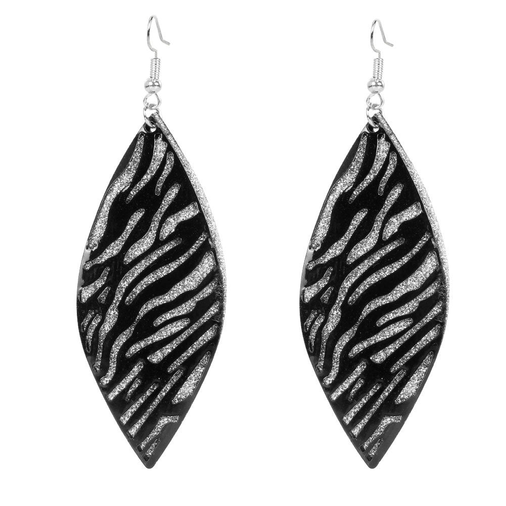 Wholesale retro alloy leaf frosted earring