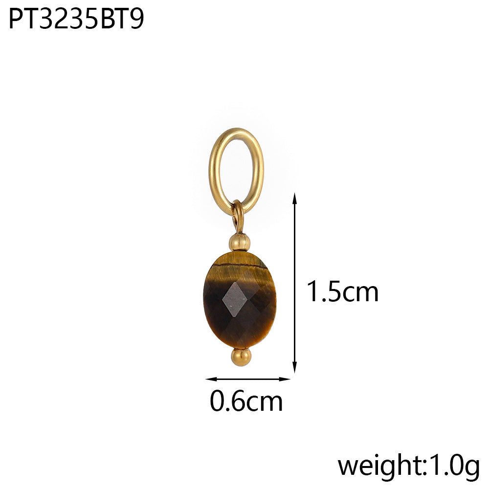 Wholesale DIY pendant accessories 14 color natural stone accessories