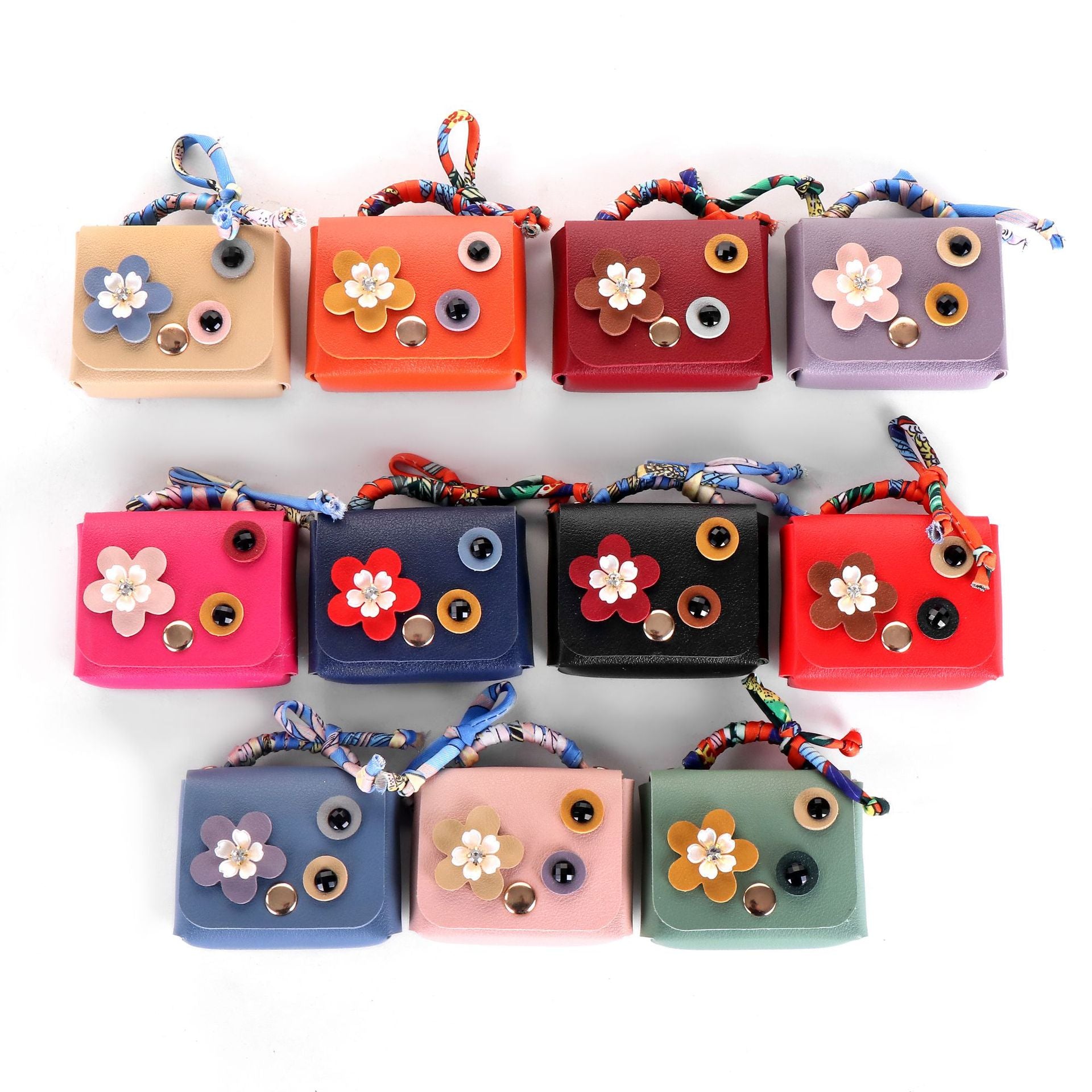Wholesale Korean Chic Leather Bag Keychain Earphone Case Wedding Gift