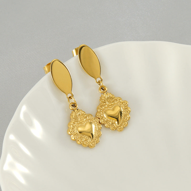 Wholesale Titanium steel love earrings