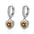 Wholesale copper inlaid zircon heart earrings