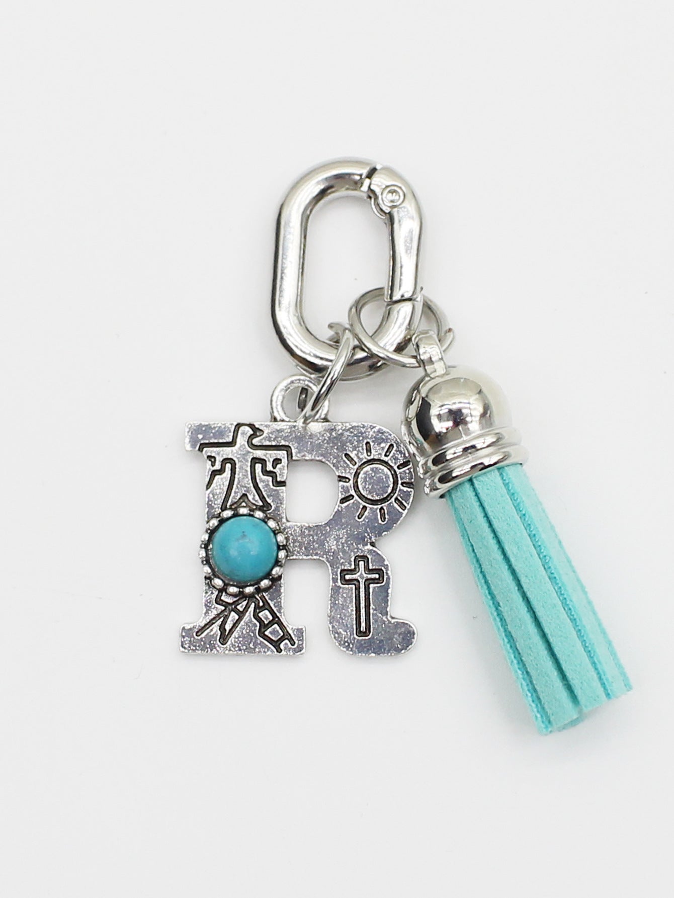 Wholesale New Ethnic Style Turquoise 26-Letter Tassel Shoe Bag Pendant Jewelry
