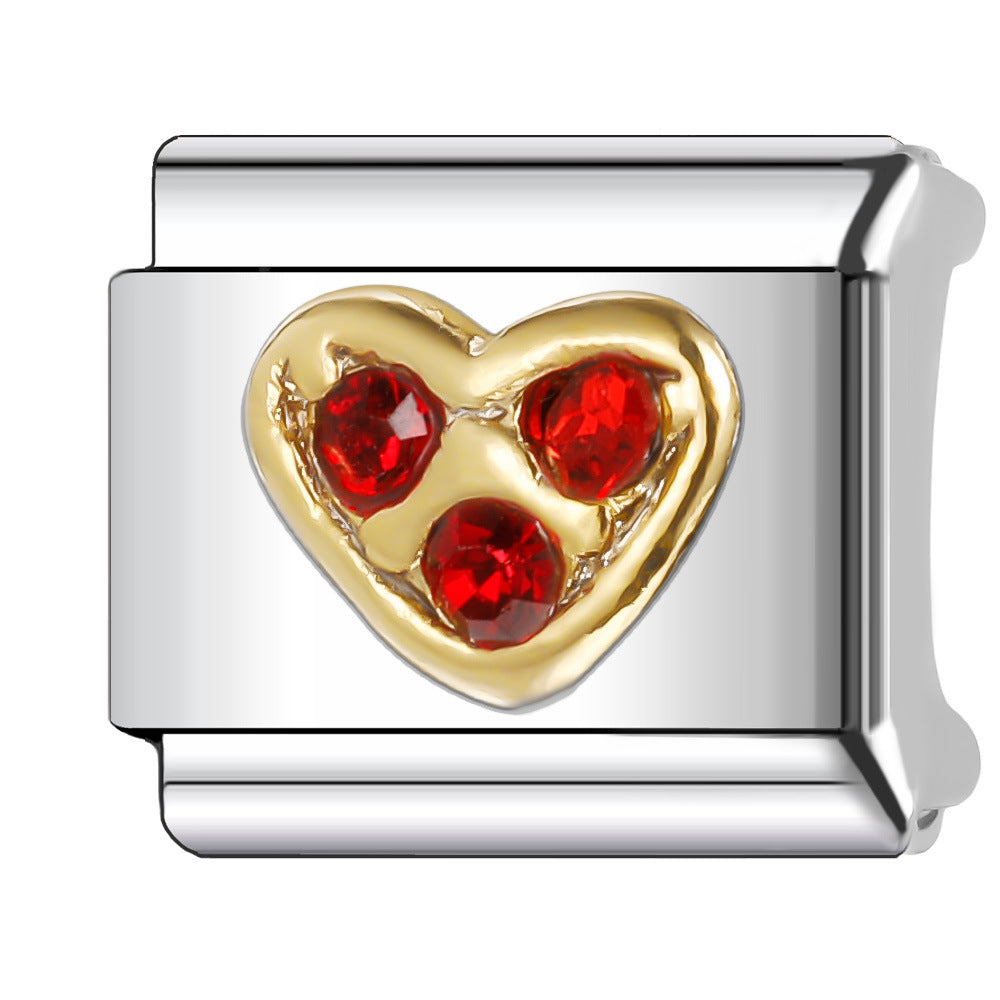 Wholesale Italian Charm Bracelet 9mm DIY Splicing Diamond Light Luxury Series Stainless Steel Composable Bracelet