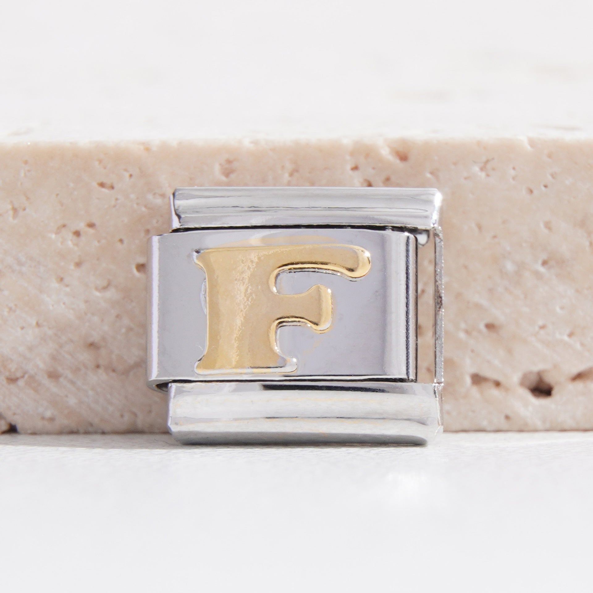 Wholesale Italian Charm Bracelet 9mm DIY Splicing Black Letter Stainless Steel Composable Bracelet