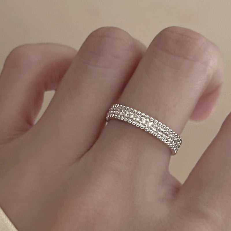 Wholesale  Cross Zircon Ring Open Ring