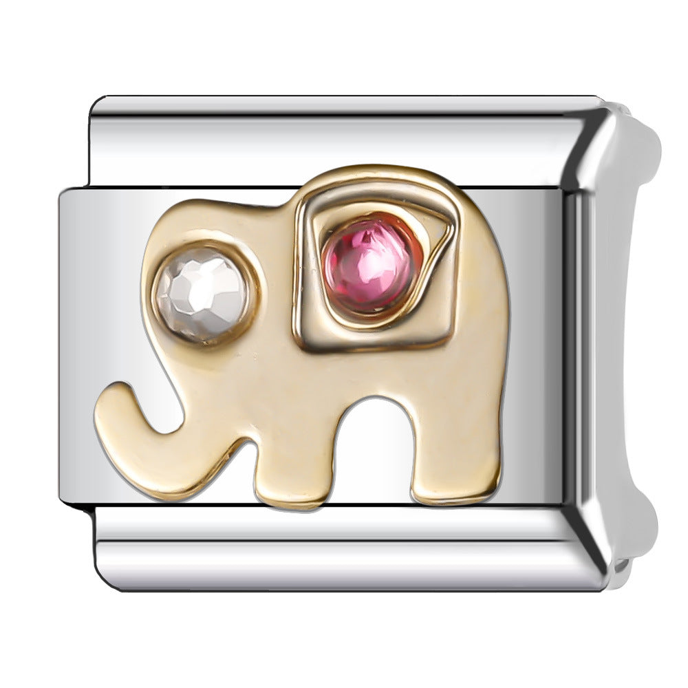 Wholesale Italian Charm Bracelet 9mm DIY Splicing Animal Style Stainless Steel Composable Bracelet