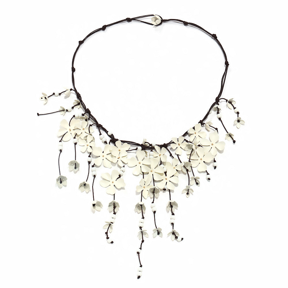 Wholesale Waterfall Tassel Flower Necklace