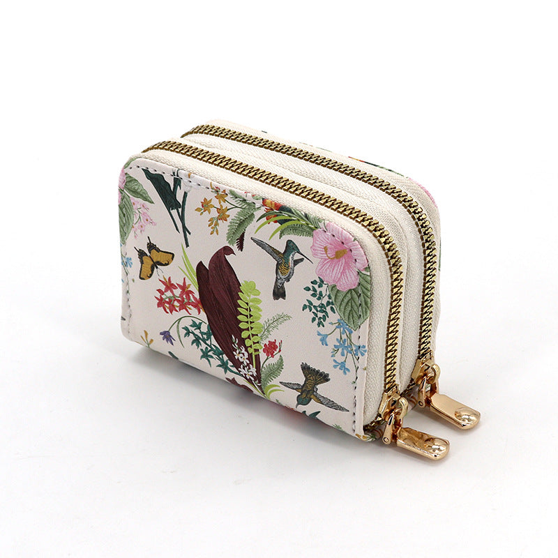 Wholesale Flower Card Holder Multi-card Slot Multi-function Zipper Wallet ACC-WT-BiLH010