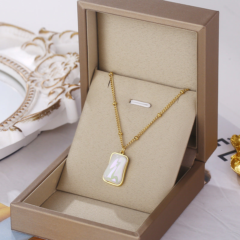 Wholesale  Pearl Titanium Steel Necklace