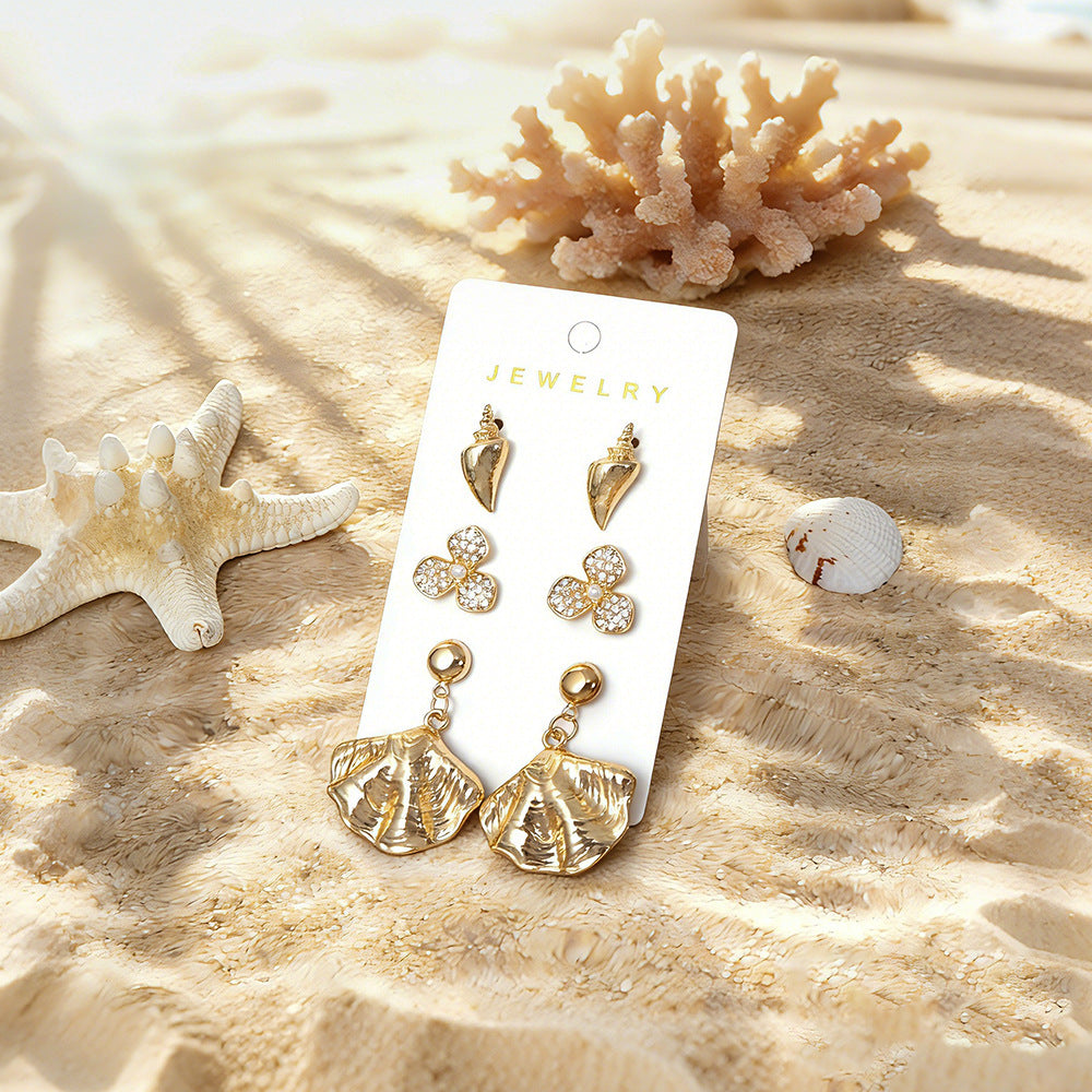 Wholesale Ocean Style Sea Turtle  Starfish Earring Set