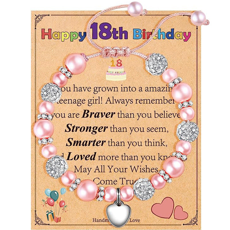 Wholesale  Pearl Heart Bead Bracelet