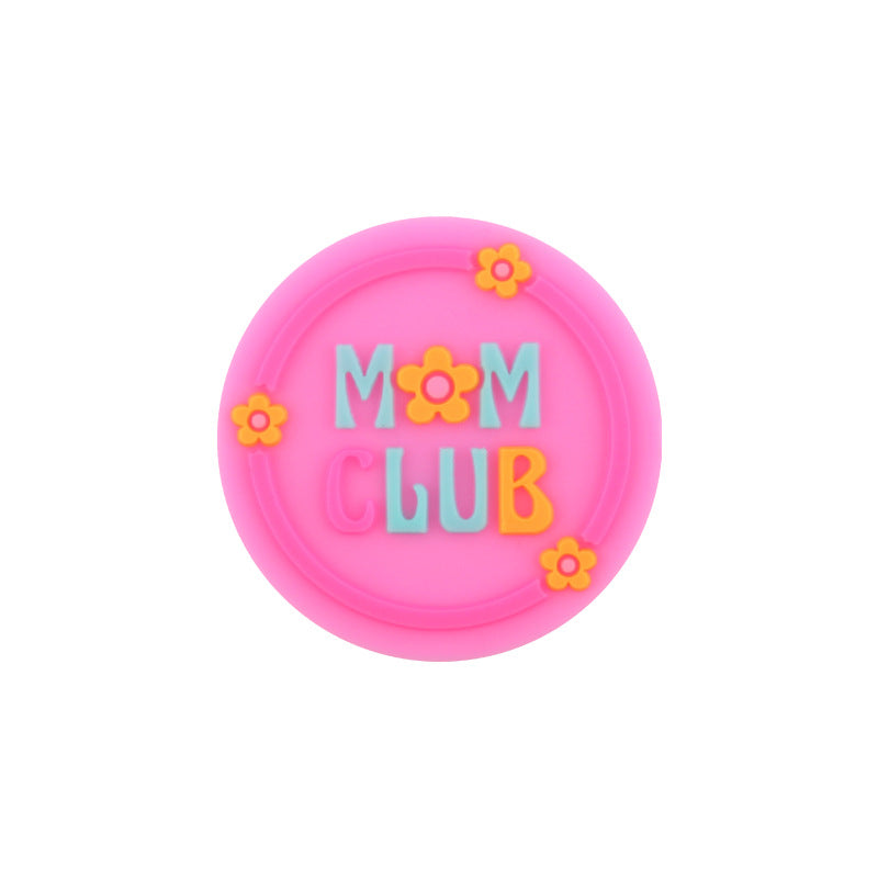 Wholesale 10pcs Cartoon Silicone MOM Round Beads ACC-BDS-GuangTian010