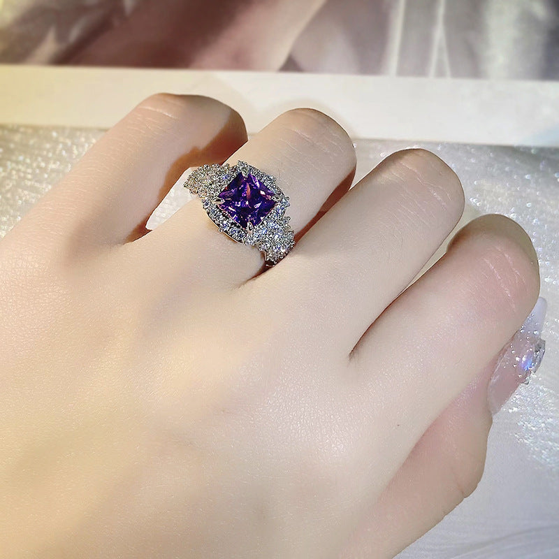 Wholesale Colored Gemstone Rings with Dazzling Diamonds ACC-RS-KYZC003