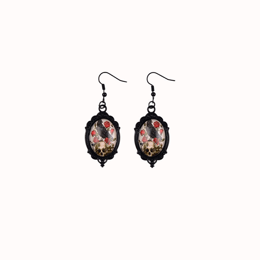 Wholesale  Pendant Earrings Ghost Pumpkin Dark Castle Design Zinc Alloy Electroplated Fashion Jewelry For Party Boutique Resale