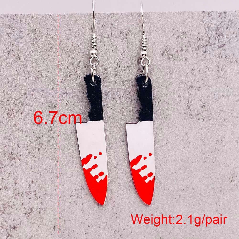 Wholesale  blood print acrylic earrings