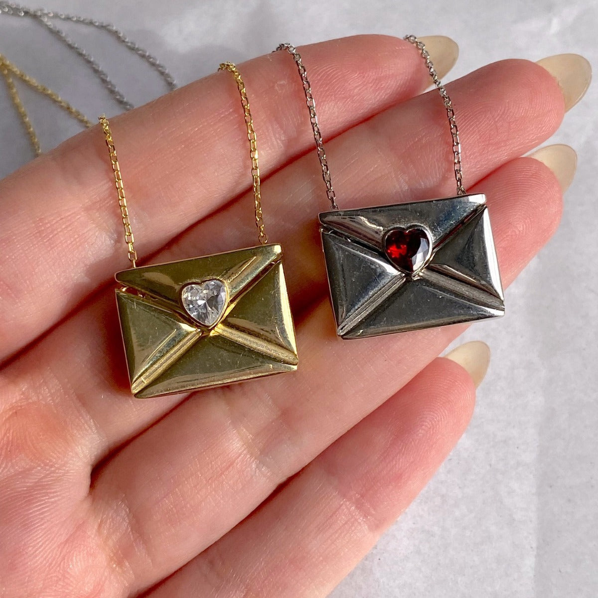 Wholesale Valentine's Day Love Envelope Box Necklace ACC-NE-JP015