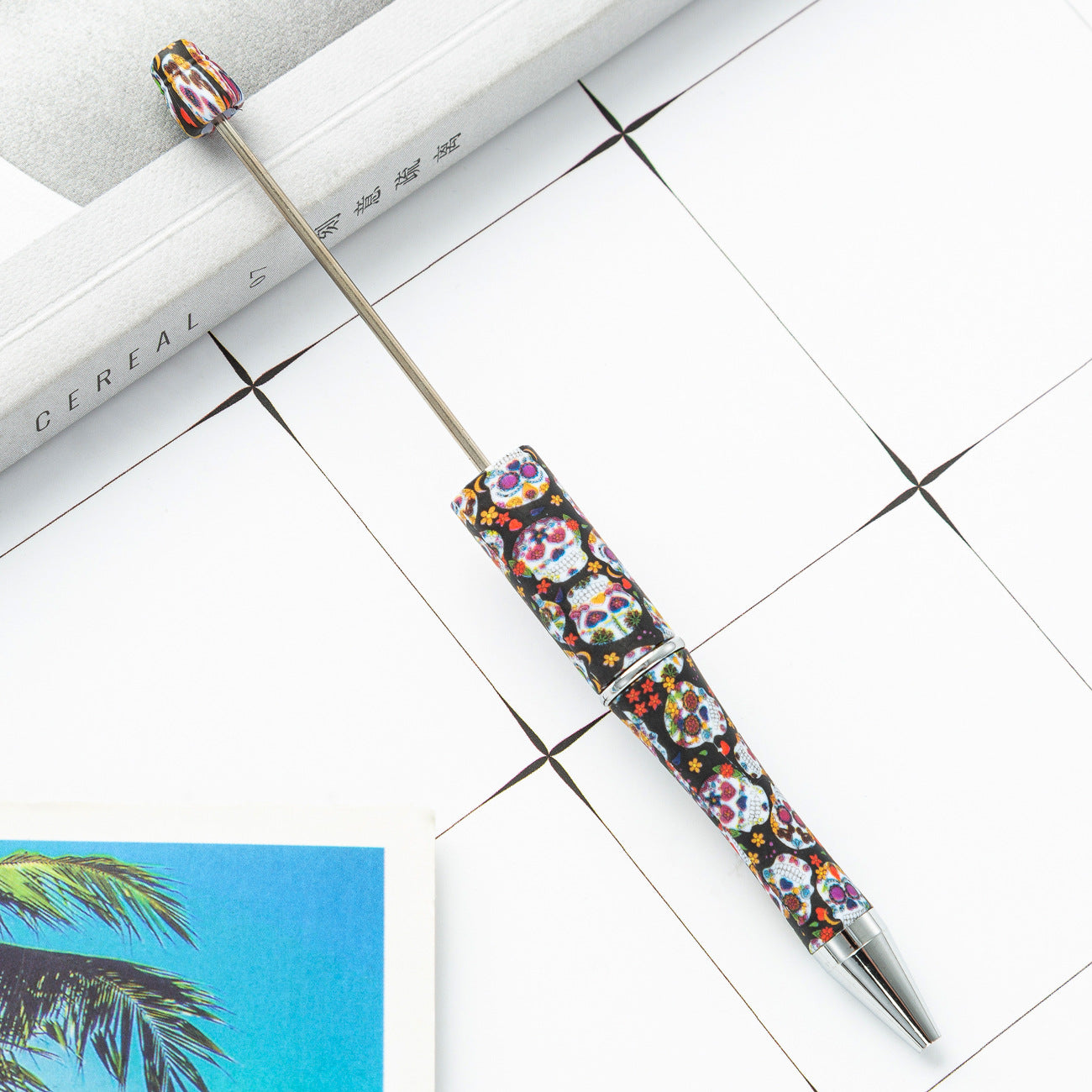 Wholesale Beadable Pens Cow Print Leopard Print Christmas Plastic Pen DIY for Beaded