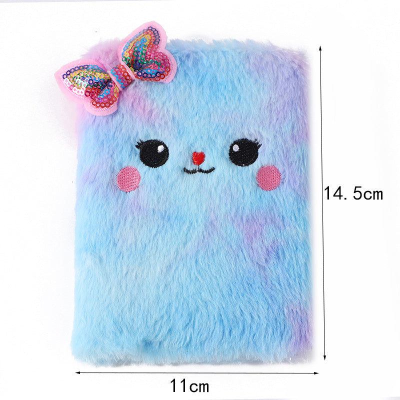Wholesale cartoon bowknot plush notebook