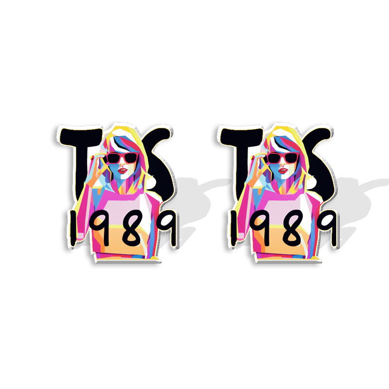 Wholesale Musician Cartoon Heat Shrinkable Resin Earrings ACCVIP-ES-XiangLian008