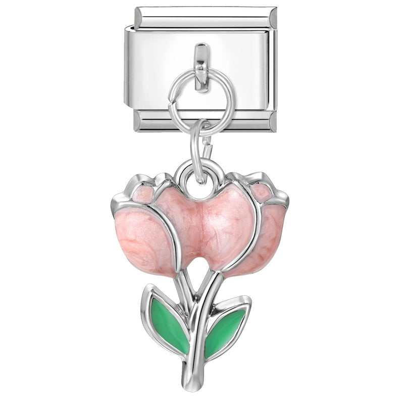 Wholesale Italian Charm Bracelet 9mm DIY Splicing Creative Pendant Stainless Steel Composable Bracelet