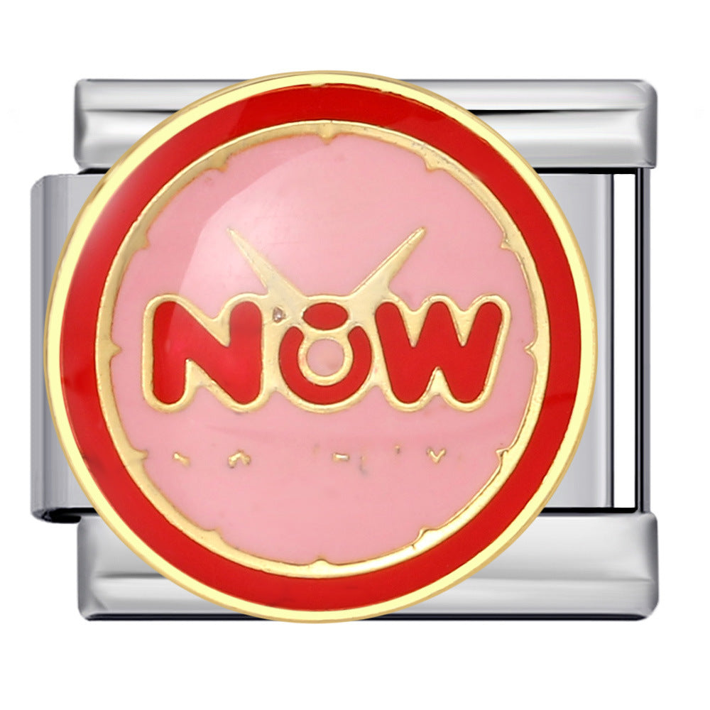 Wholesale Italian Charm Bracelet 9mm DIY Splicing Removable Oil Drop Cartoon Series Stainless Steel Composable Bracelet