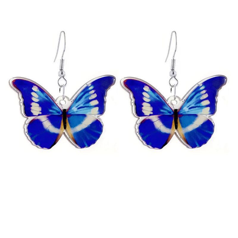 Wholesale Colorful Butterfly Acrylic Earrings ACC-ES-YiYuan014