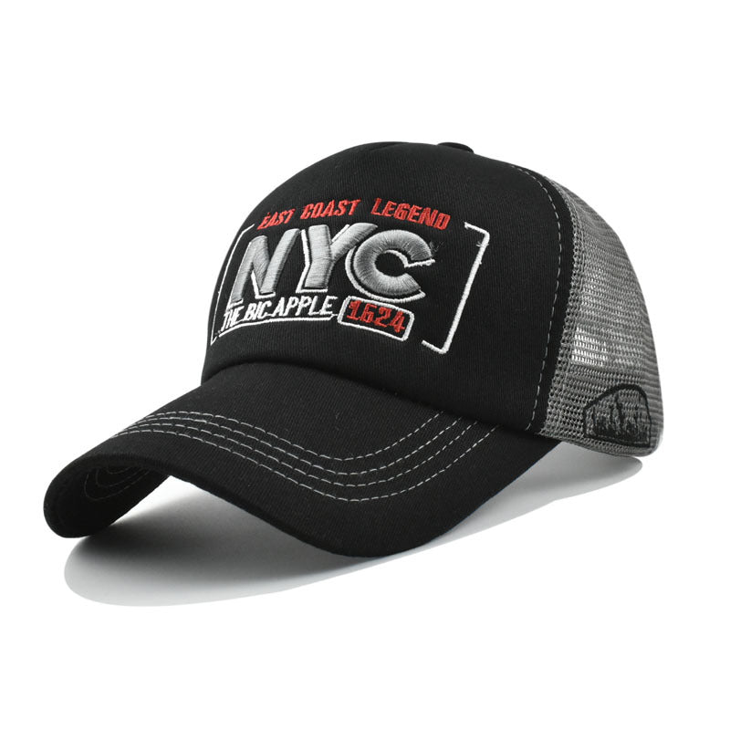 Wholesale NYC embroidery baseball cap men's 3D three-dimensional embroidery net cap