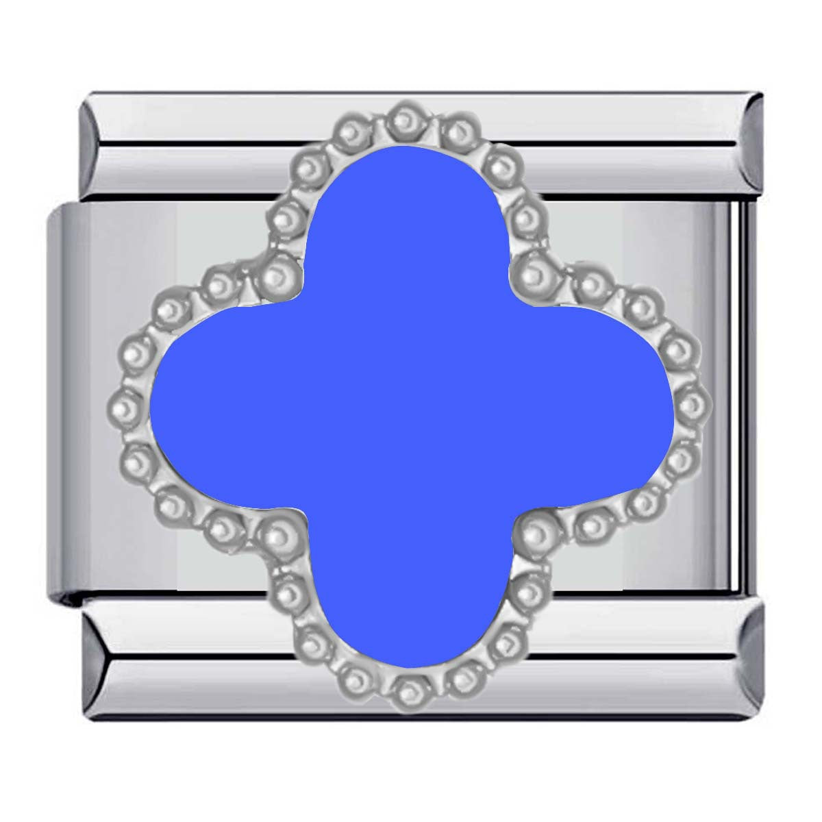 Wholesale Italian Charm Four-leaf Clover Titanium Steel  Matching ing DIY Charms