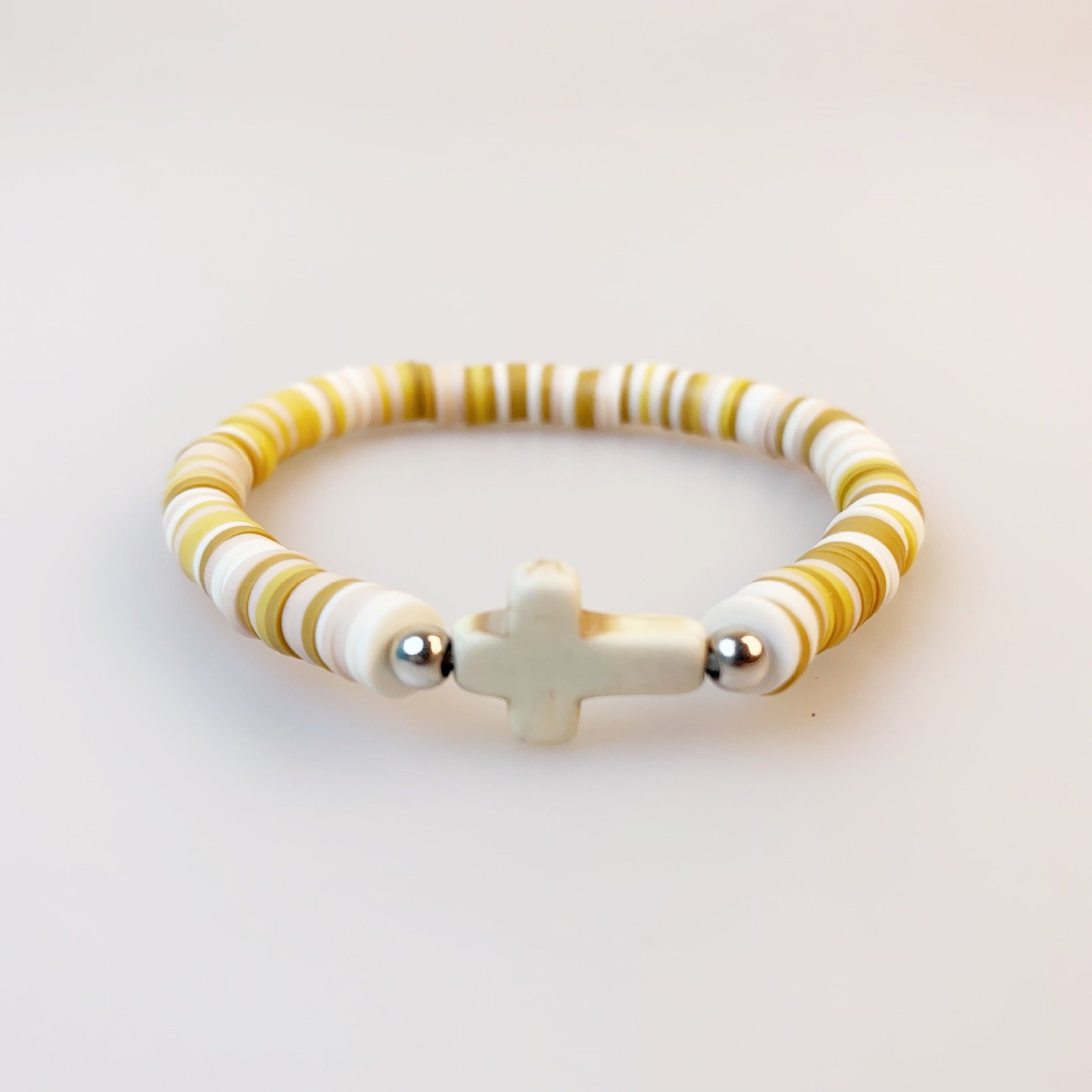 Wholesale Natural Stone Cross Bohemian Colorful Bracelet