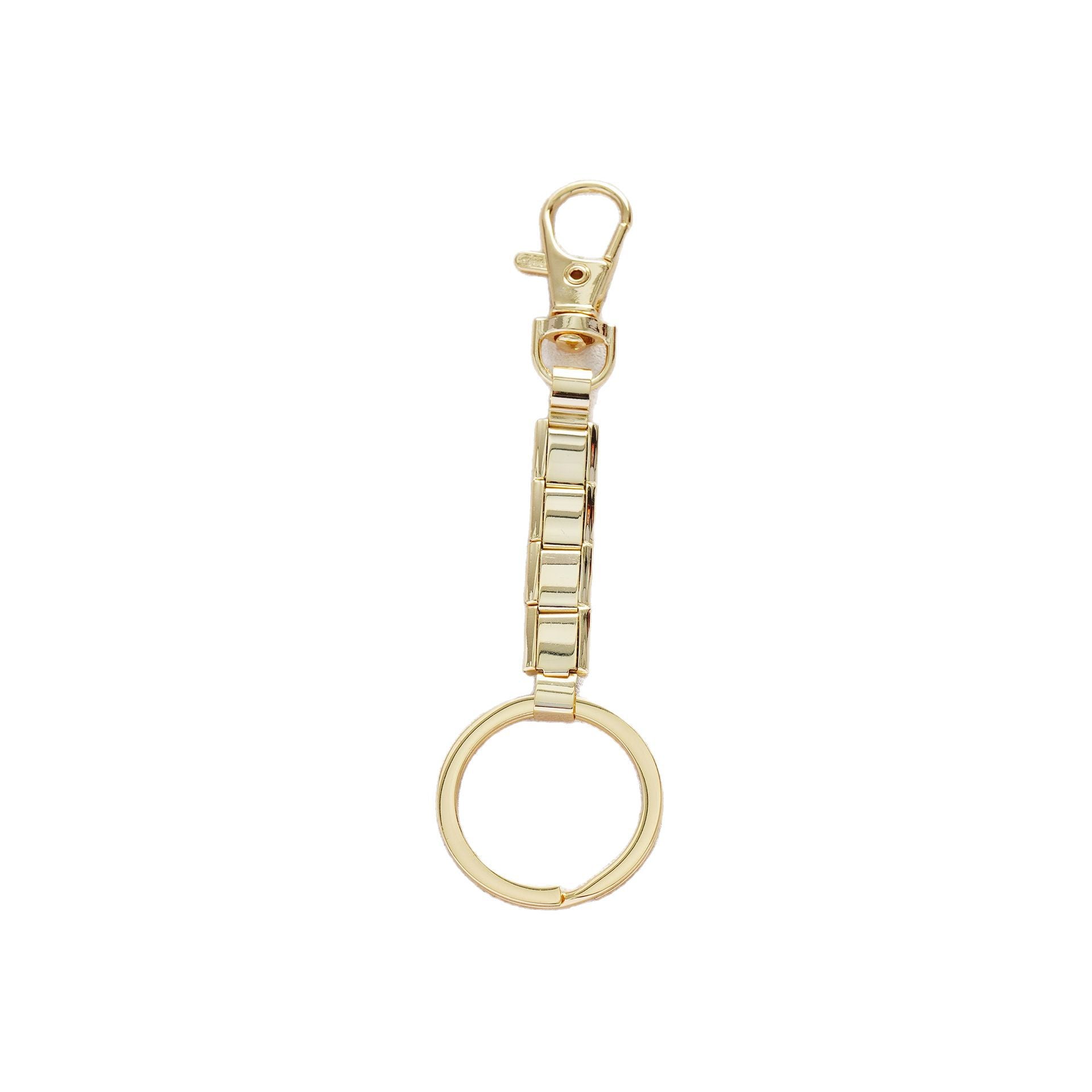 Wholesale 5pcs Stainless steel gold plated Italian charm keychain