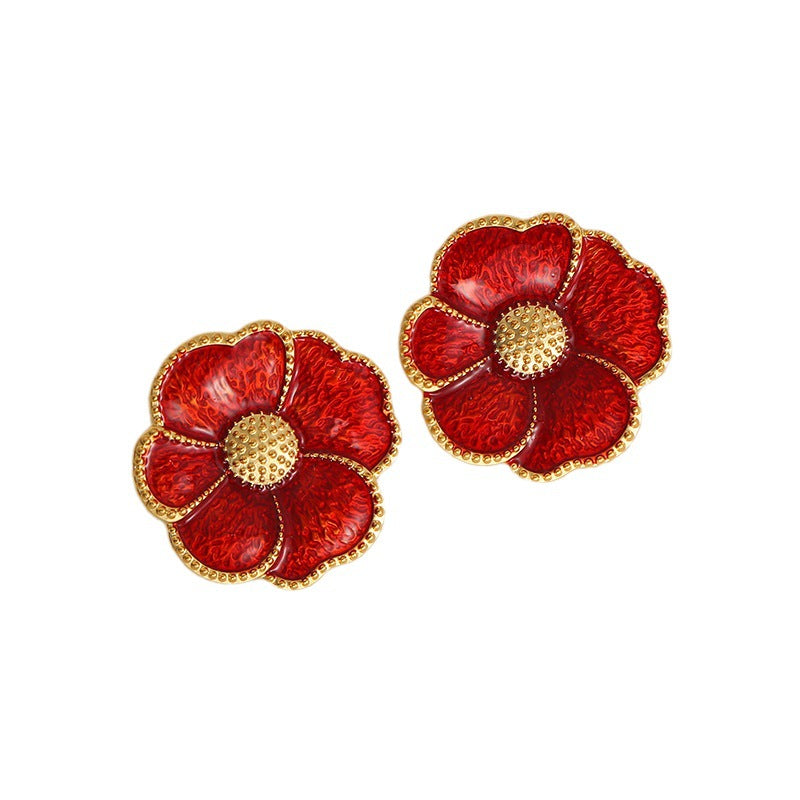 Wholesale Vintage Middle-aged Earrings Silver Needle Retro Temperament Earrings ACC-ES-Weim006