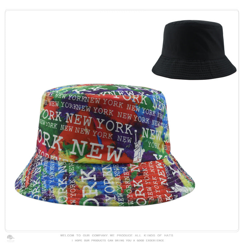 Wholesale Retro Pattern Printed Bucket Hat Double Sided Basin Hat ACC-HT-DaQi001