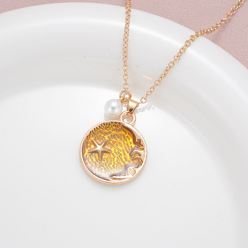 Wholesale  Star Moon Sun Ocean Pendant Necklace